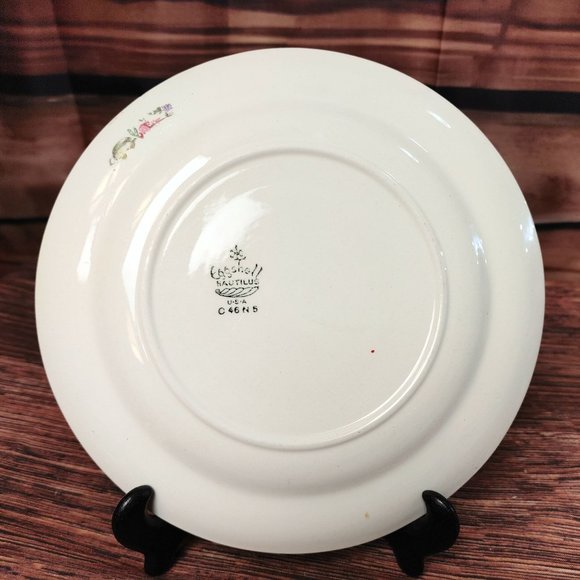 Vintage Eggshell Nautilus C46/N5 Handpainted Floral Decorative Plate - Picture 2 of 4